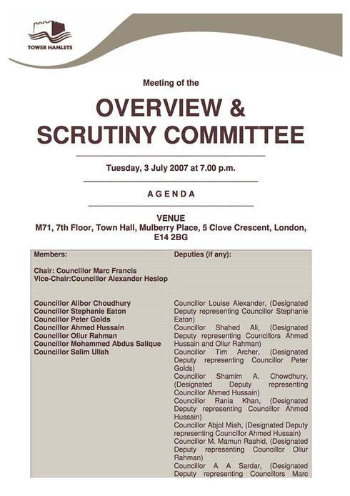 Full 2007 07 overview scrutiny committee