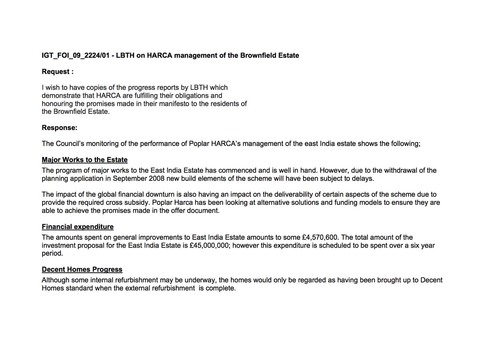 Full 2009 10 management of the brownfield estate foi